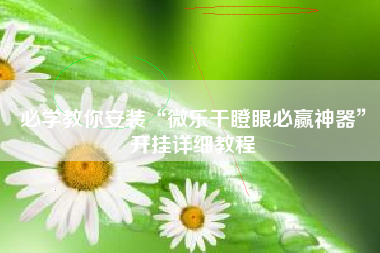 必学教你安装“微乐干瞪眼必赢神器”开挂详细教程